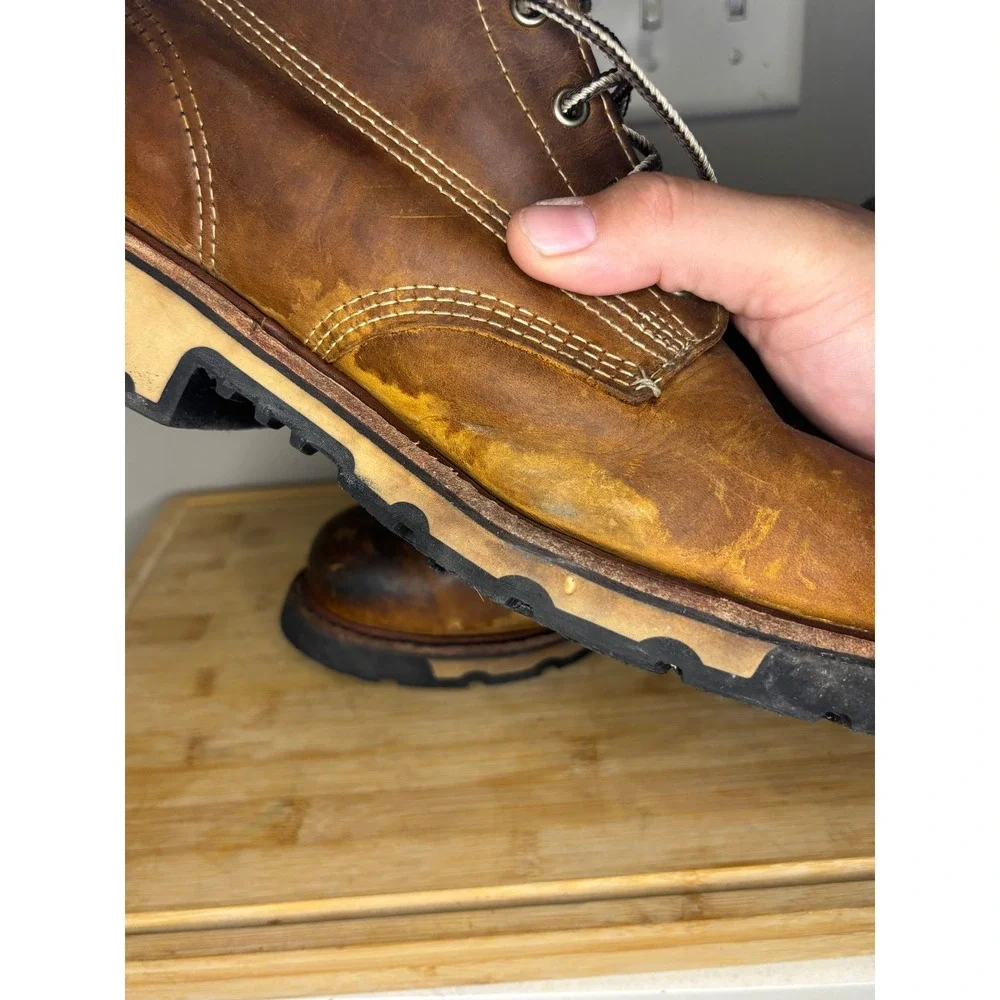 Carolina CA7029 Mens 10.5 2E Brown Leather Work Boots Union Made EH Rated